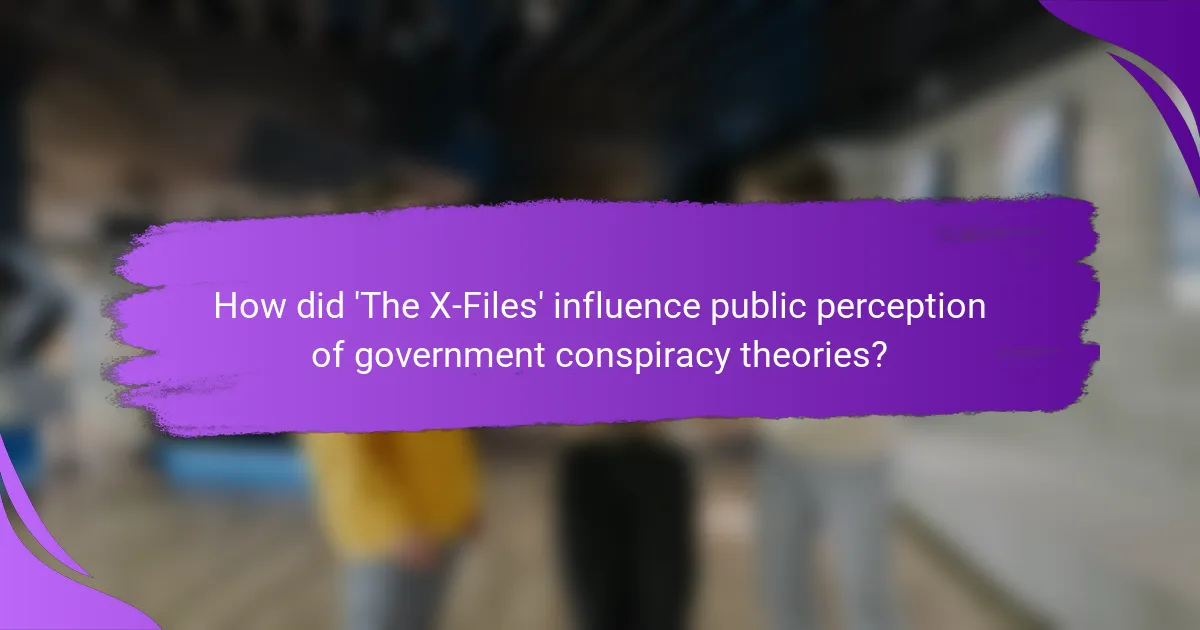 How did 'The X-Files' influence public perception of government conspiracy theories?