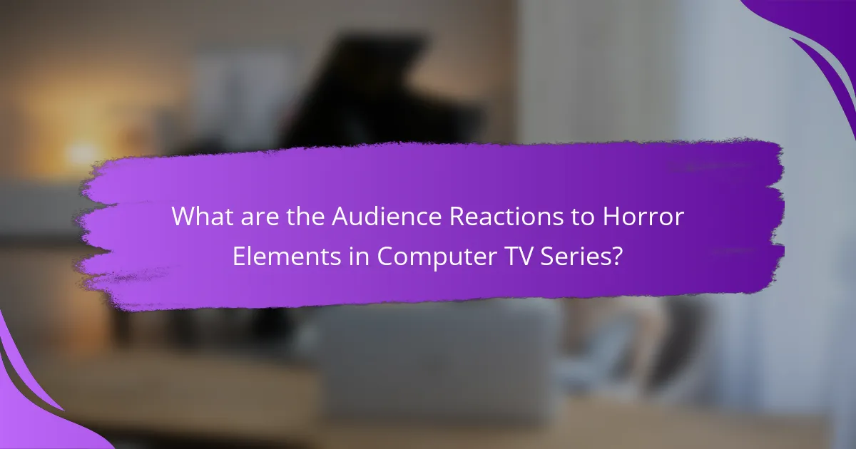What are the Audience Reactions to Horror Elements in Computer TV Series?