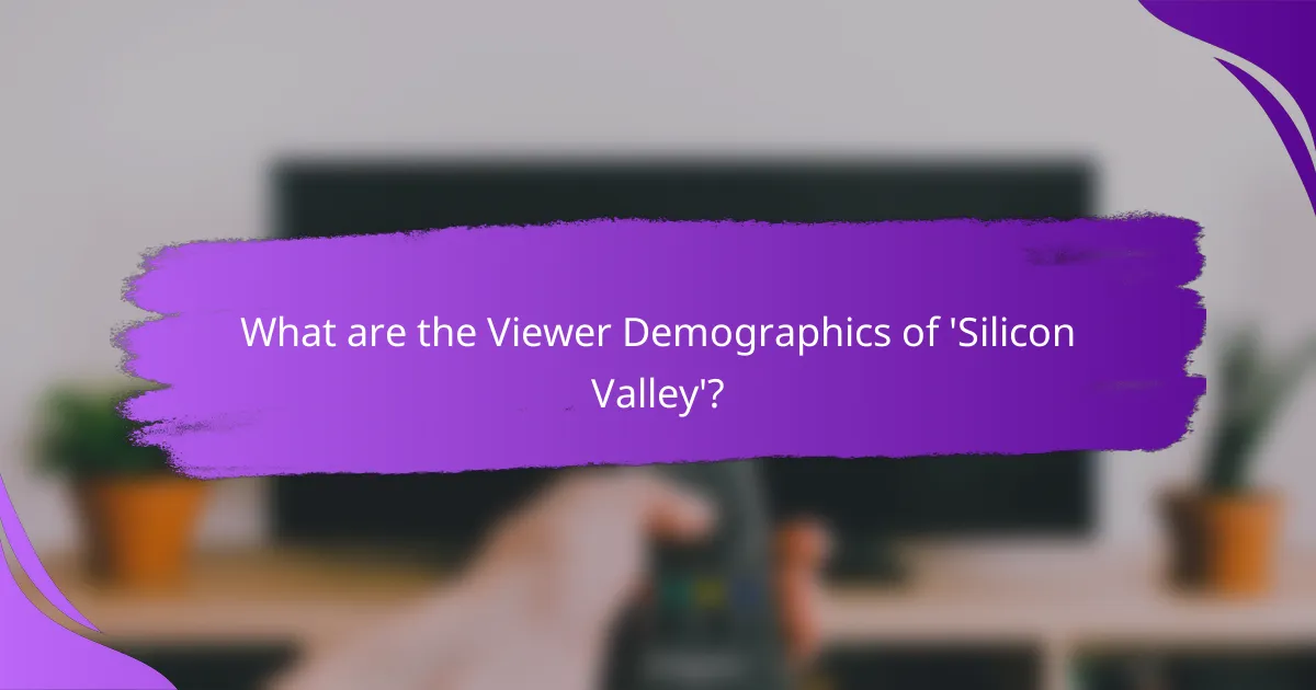 What are the Viewer Demographics of 'Silicon Valley'?