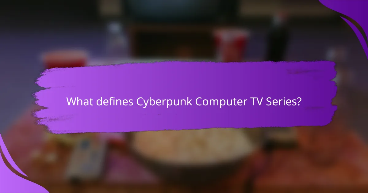 What defines Cyberpunk Computer TV Series?