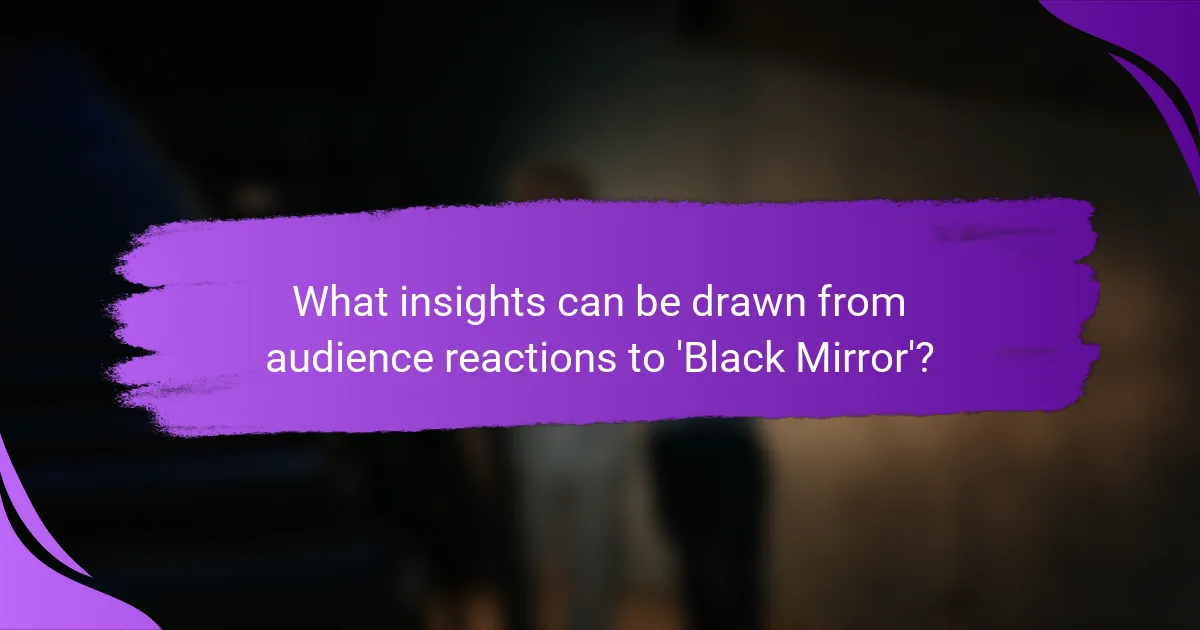What insights can be drawn from audience reactions to 'Black Mirror'?