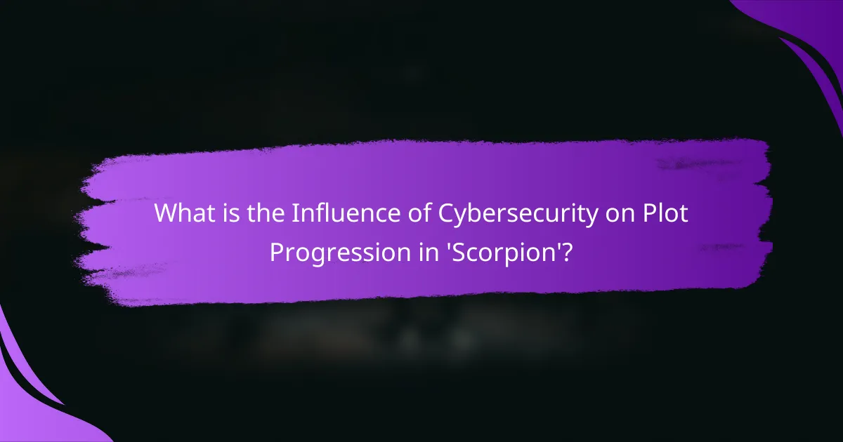 What is the Influence of Cybersecurity on Plot Progression in 'Scorpion'?