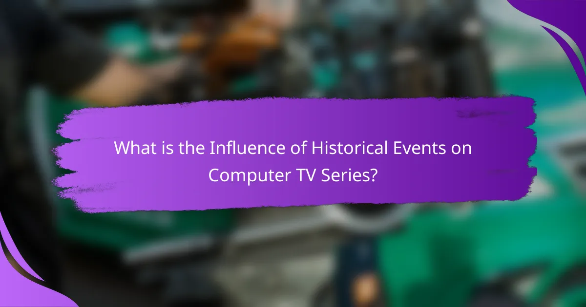 What is the Influence of Historical Events on Computer TV Series?