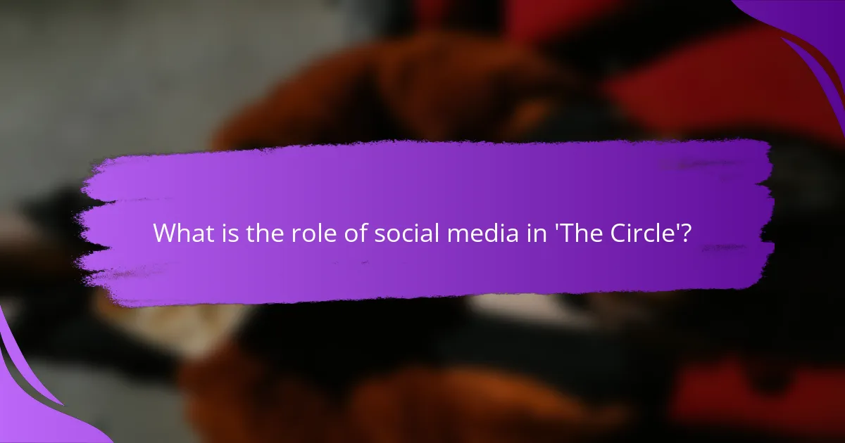What is the role of social media in 'The Circle'?